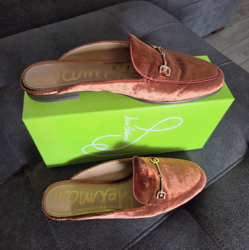 Sam Edelman Brown Velvet Loafers